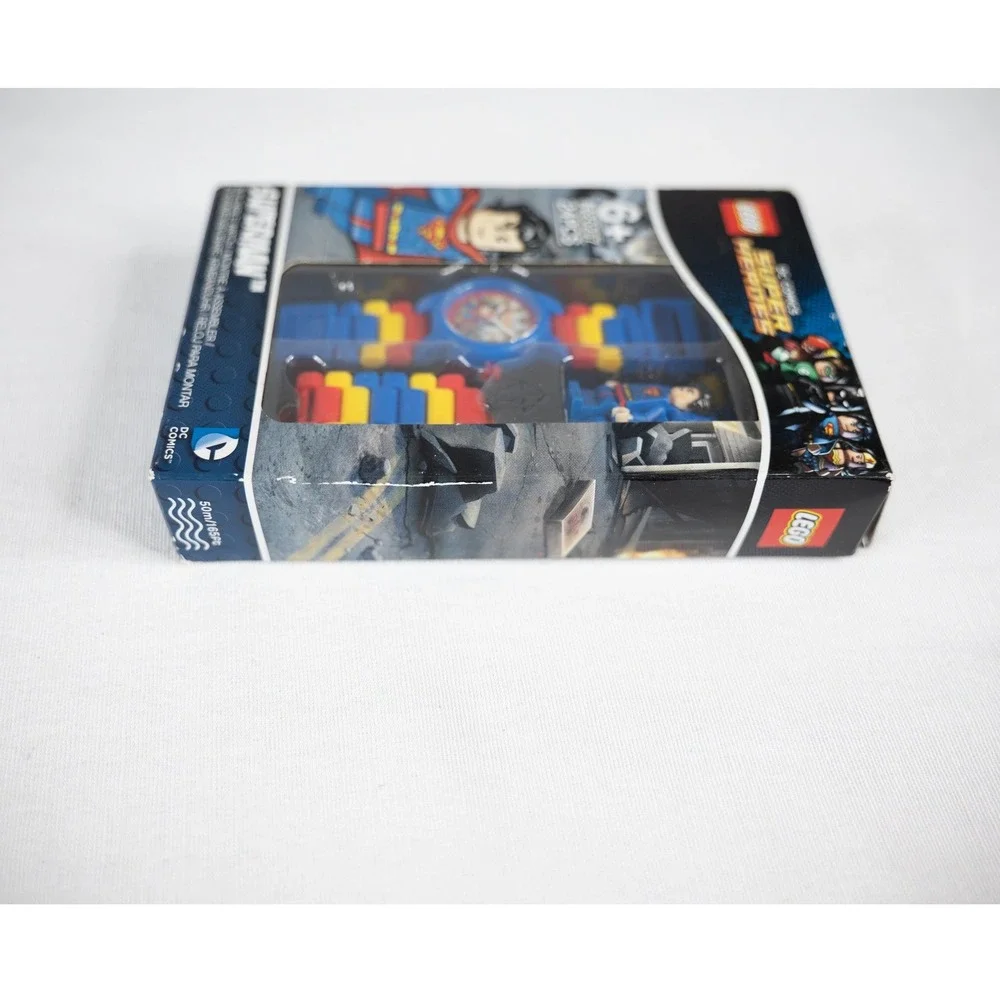 LEGO Superman Buildable Watch Kids Blue Red New Open Box 8020257 DC 2015